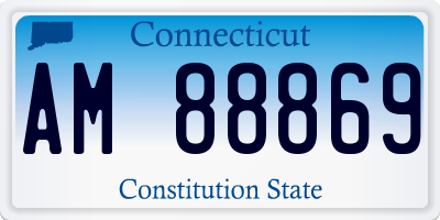 CT license plate AM88869