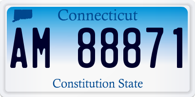 CT license plate AM88871
