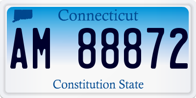 CT license plate AM88872