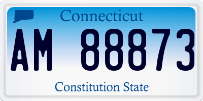 CT license plate AM88873