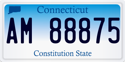 CT license plate AM88875