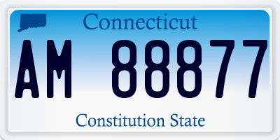 CT license plate AM88877