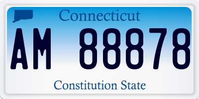 CT license plate AM88878