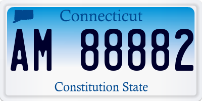 CT license plate AM88882