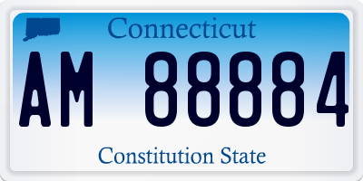 CT license plate AM88884