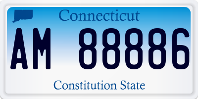 CT license plate AM88886