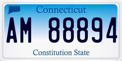 CT license plate AM88894