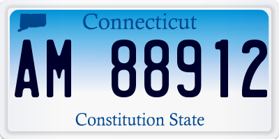 CT license plate AM88912