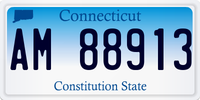 CT license plate AM88913