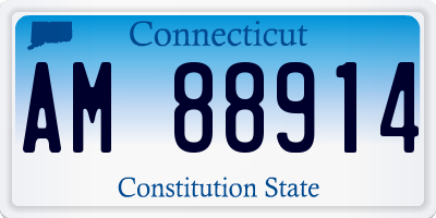 CT license plate AM88914