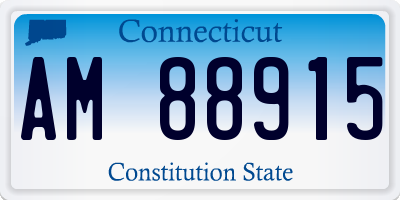 CT license plate AM88915