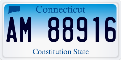 CT license plate AM88916