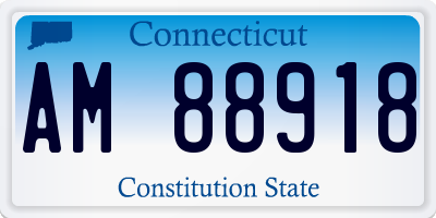 CT license plate AM88918