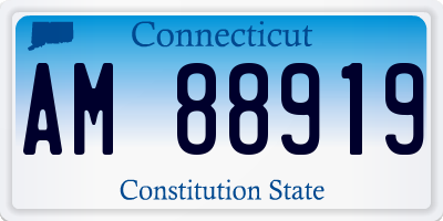 CT license plate AM88919
