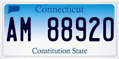 CT license plate AM88920