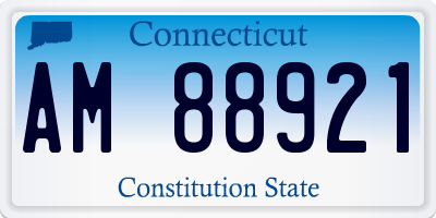 CT license plate AM88921