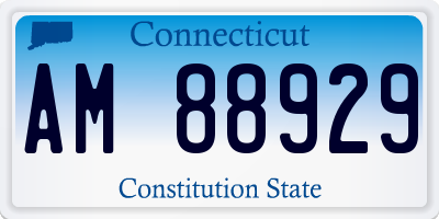 CT license plate AM88929