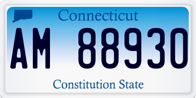 CT license plate AM88930