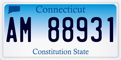 CT license plate AM88931