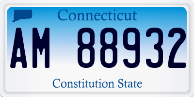 CT license plate AM88932