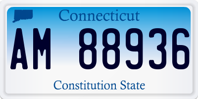 CT license plate AM88936