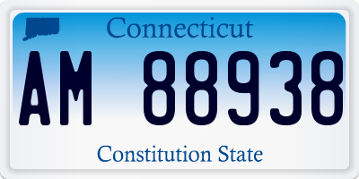 CT license plate AM88938
