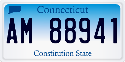 CT license plate AM88941