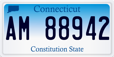 CT license plate AM88942