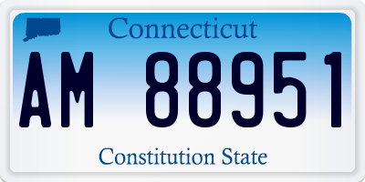 CT license plate AM88951