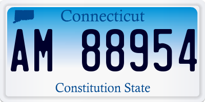 CT license plate AM88954