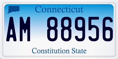 CT license plate AM88956