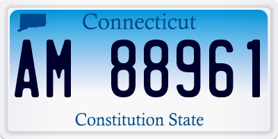 CT license plate AM88961
