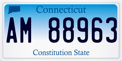 CT license plate AM88963