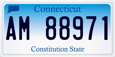 CT license plate AM88971