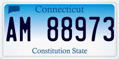 CT license plate AM88973