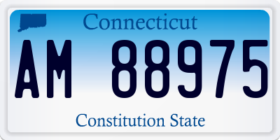 CT license plate AM88975