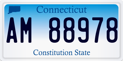 CT license plate AM88978