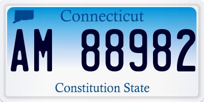 CT license plate AM88982