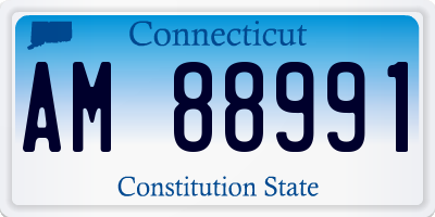 CT license plate AM88991