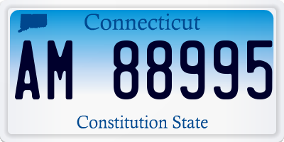 CT license plate AM88995