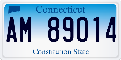 CT license plate AM89014