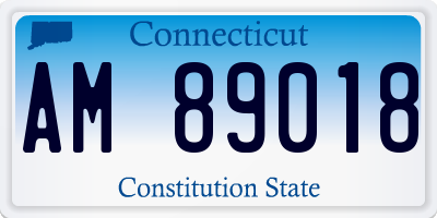 CT license plate AM89018