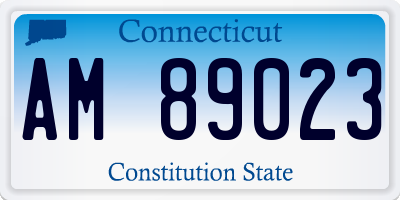 CT license plate AM89023