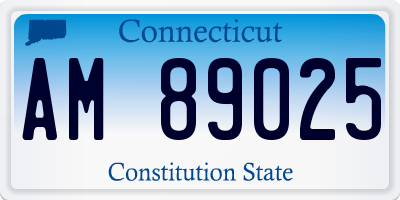 CT license plate AM89025