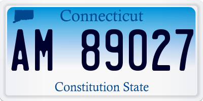 CT license plate AM89027