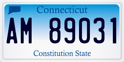 CT license plate AM89031