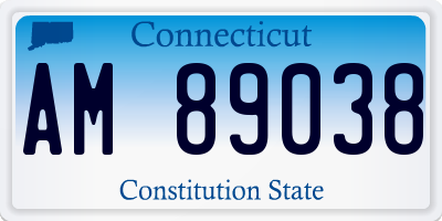 CT license plate AM89038