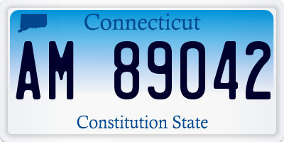 CT license plate AM89042