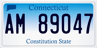 CT license plate AM89047
