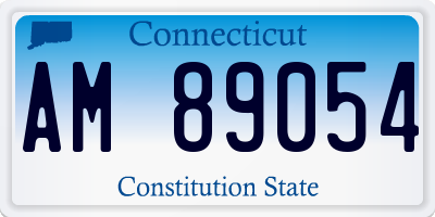 CT license plate AM89054